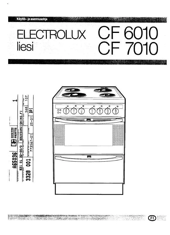 Mode d'emploi AEG-ELECTROLUX CF6010