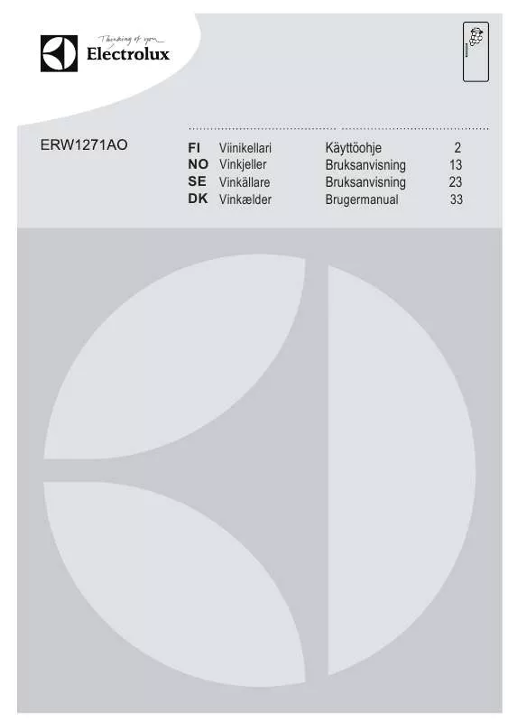 Mode d'emploi AEG-ELECTROLUX ERW1271AO