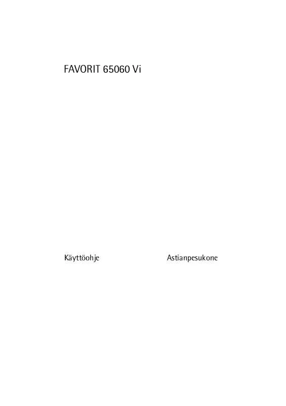 Mode d'emploi AEG-ELECTROLUX F65060VI