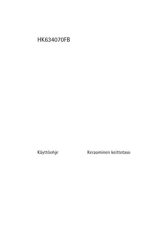 Mode d'emploi AEG-ELECTROLUX HK634070FB
