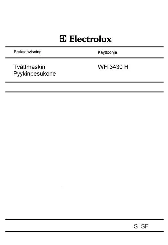 Mode d'emploi AEG-ELECTROLUX WH3430H