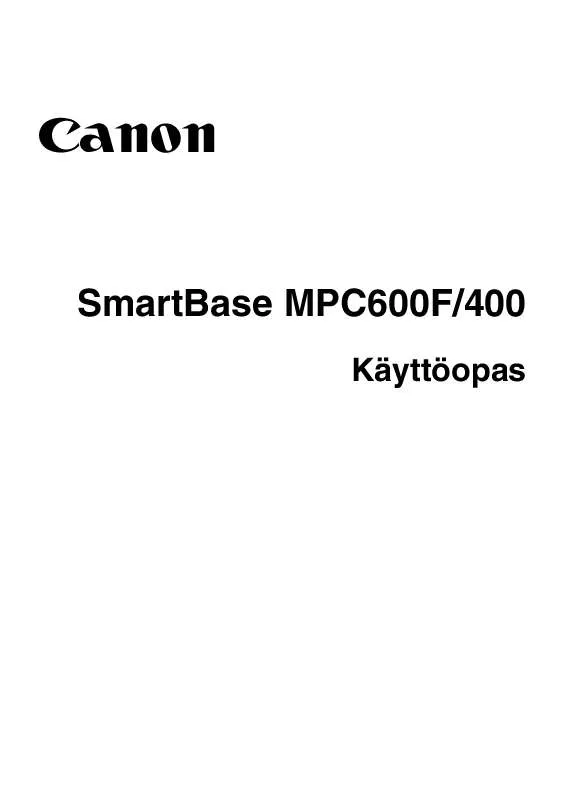 Mode d'emploi CANON SMARTBASE MPC600F