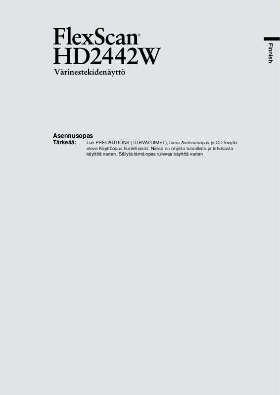 Mode d'emploi EIZO FLEXSCAN HD2442W