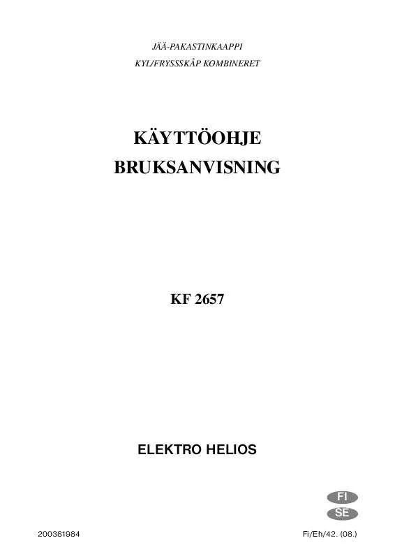 Mode d'emploi ELEKTRO HELIOS KF2657