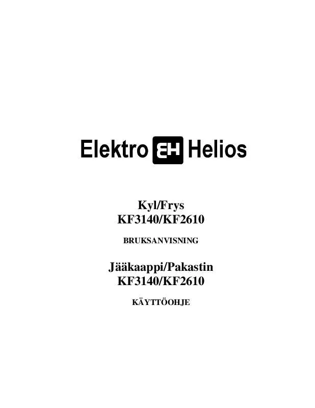 Mode d'emploi ELEKTRO HELIOS KF3140