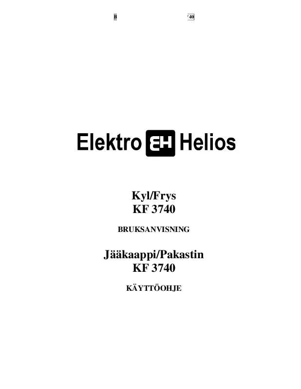 Mode d'emploi ELEKTRO HELIOS KF3740