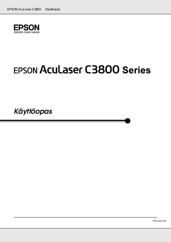 Mode d'emploi EPSON ACULASER C3800N