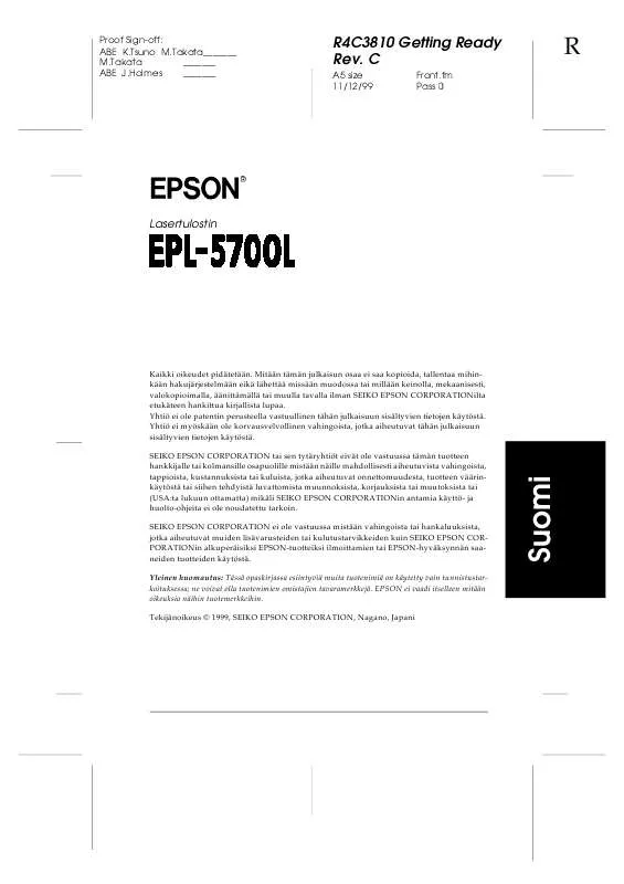 Mode d'emploi EPSON EPL-5700L