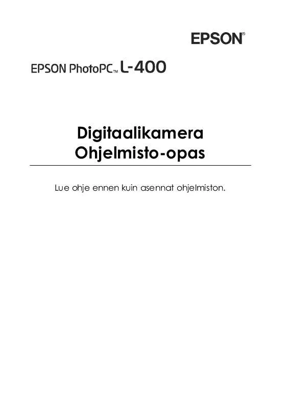 Mode d'emploi EPSON PHOTOPC L-400