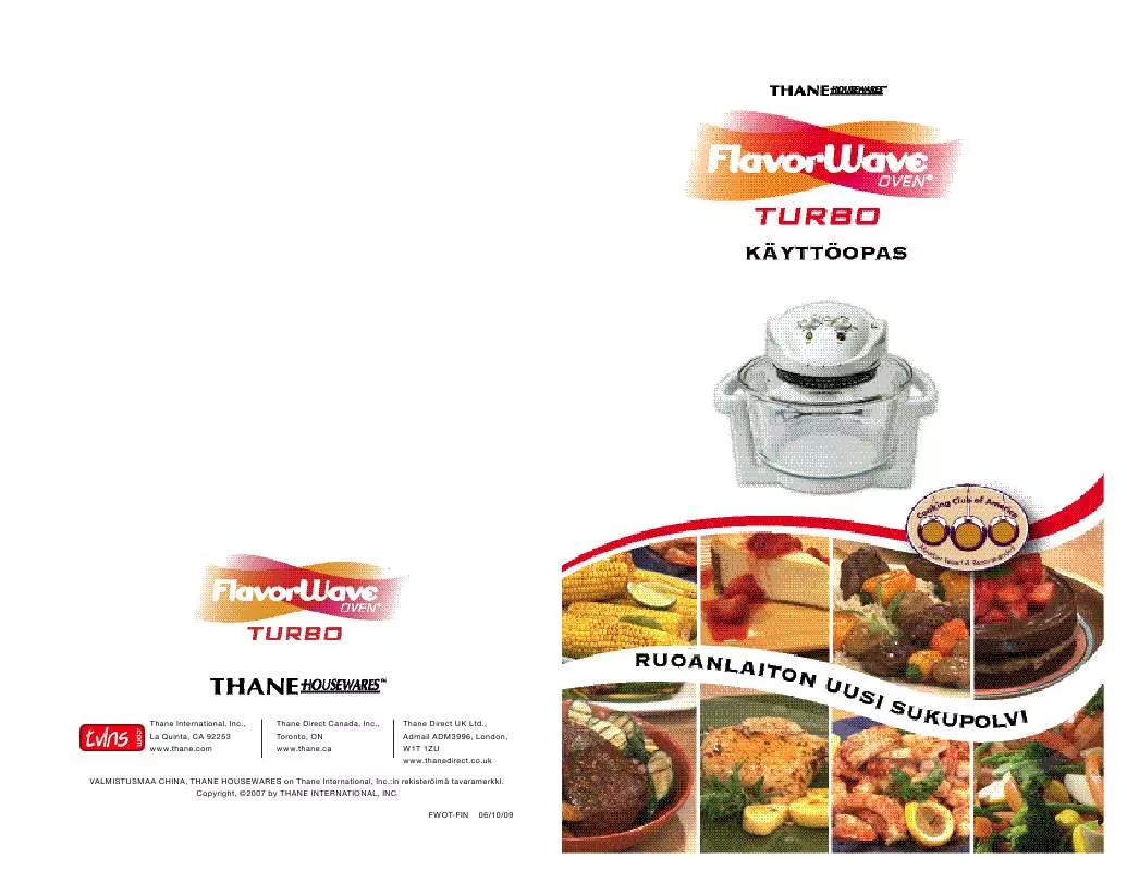 Mode d'emploi FLAVORWAVE OVEN TURBO AX-767MH