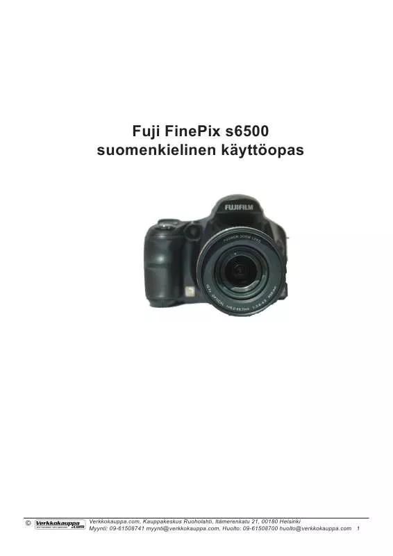 Mode d'emploi FUJIFILM FINEPIX S6500