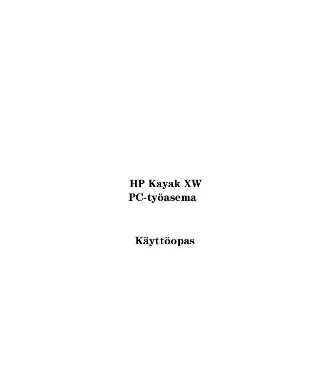 Mode d'emploi HP KAYAK XW A2-U2-W2