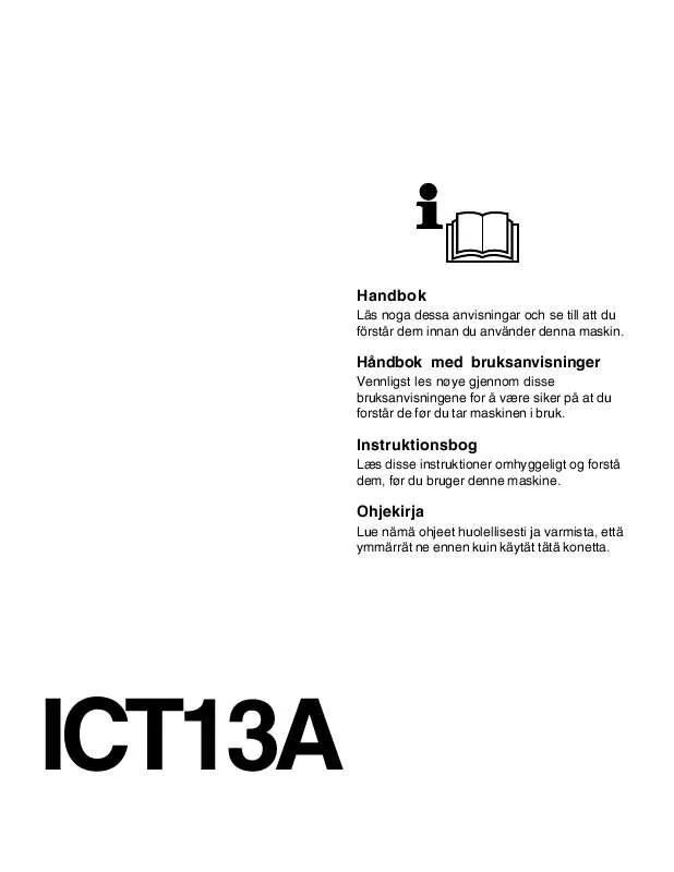Mode d'emploi JONSERED ICT 13 A
