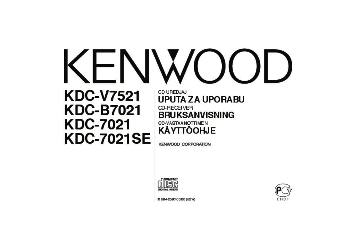 Mode d'emploi KENWOOD KDC-B7021