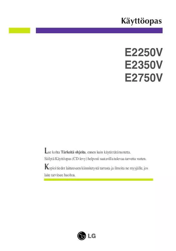 Mode d'emploi LG E2750V