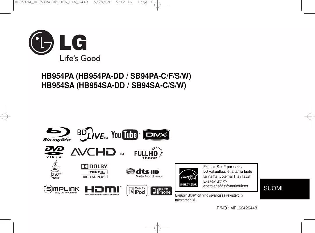 Mode d'emploi LG HB954SA