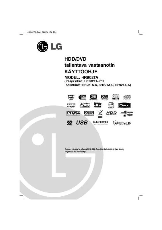 Mode d'emploi LG HR902TA
