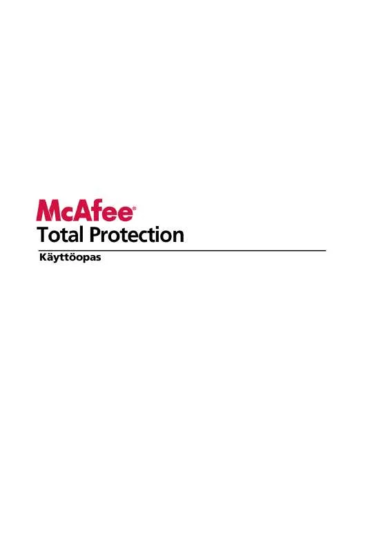 Mode d'emploi MCAFEE TOTAL PROTECTION 2009