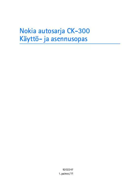Mode d'emploi NOKIA CK-300