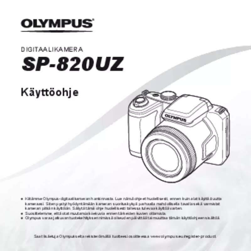 Mode d'emploi OLYMPUS SP-820UZ