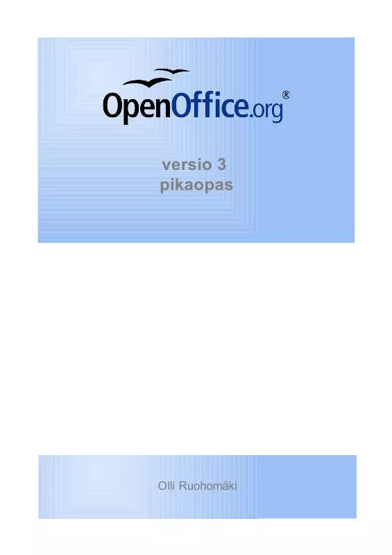 Mode d'emploi OPEN OFFICE OPENOFFICE 3