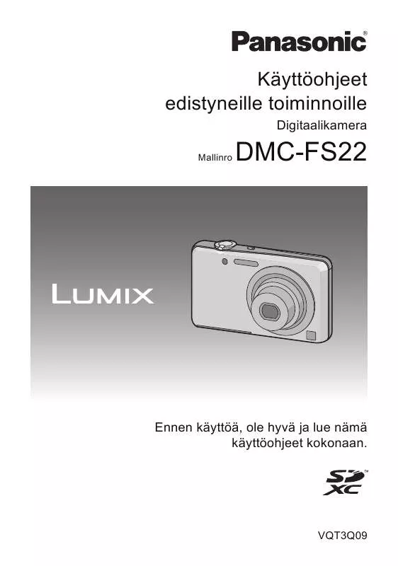 Mode d'emploi PANASONIC LUMIX DMC-FS22EF
