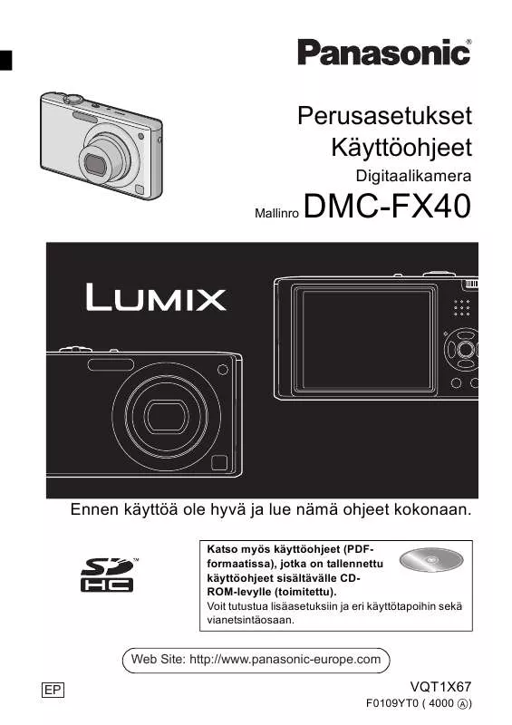 Mode d'emploi PANASONIC LUMIX DMC-FX40