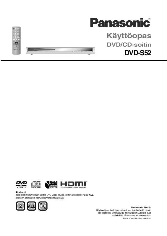 Mode d'emploi PANASONIC DVD-S52