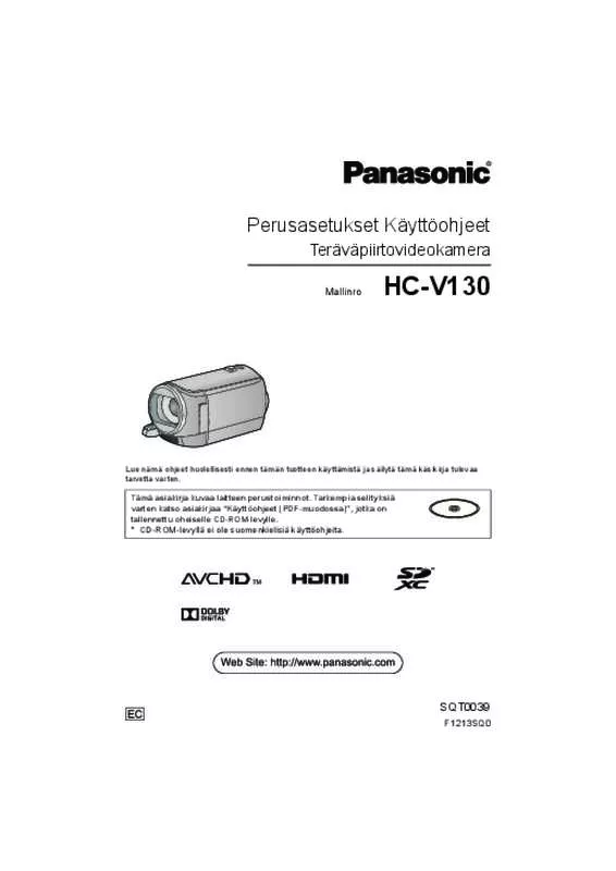 Mode d'emploi PANASONIC HC-V130EC