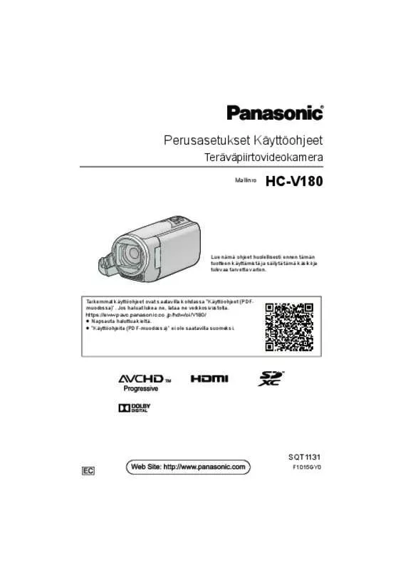 Mode d'emploi PANASONIC HC-V180EC