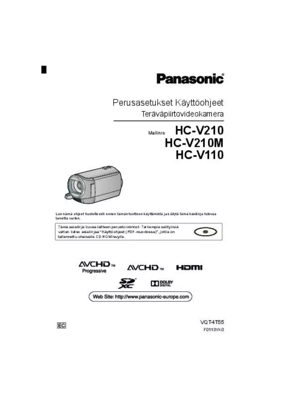 Mode d'emploi PANASONIC HC-V210MEC