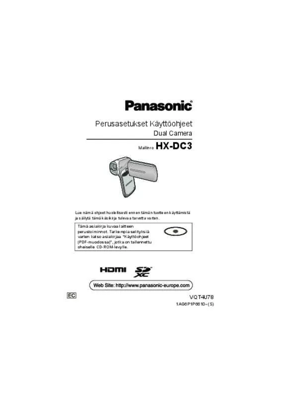 Mode d'emploi PANASONIC HX-DC3EC