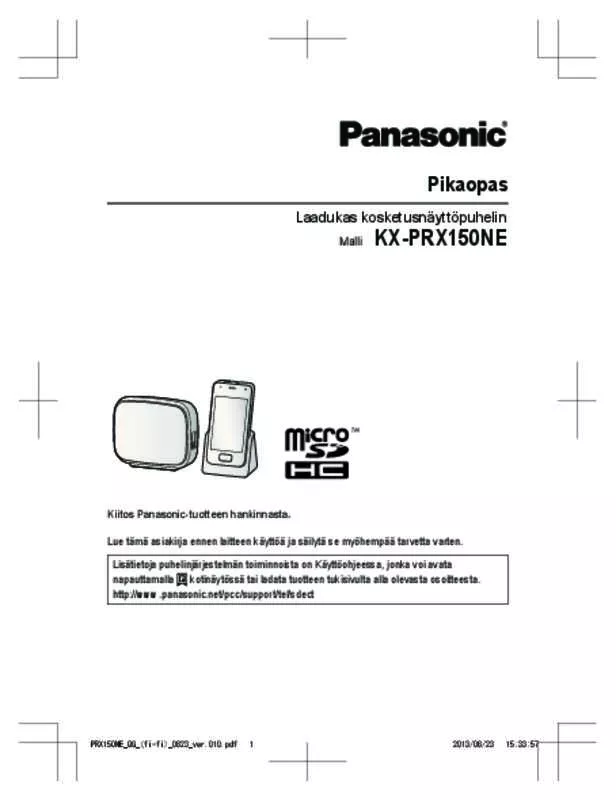 Mode d'emploi PANASONIC KX-PRX150NE