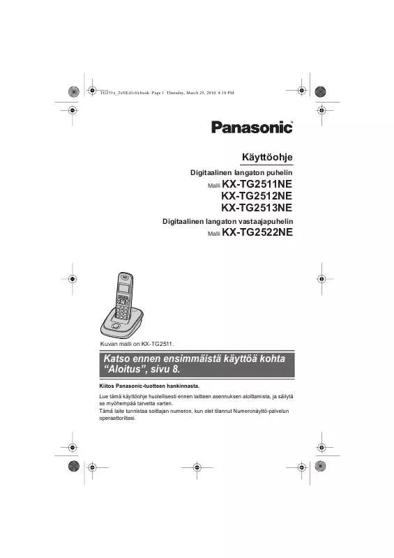 Mode d'emploi PANASONIC KXTG2512NE