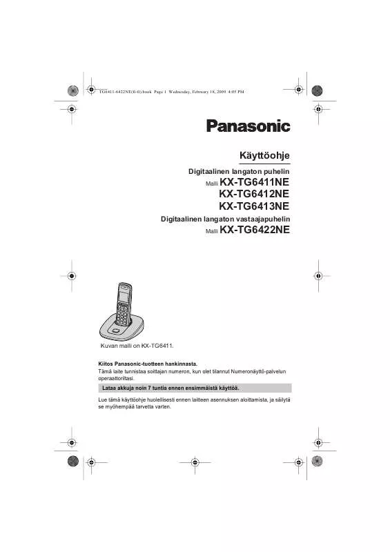 Mode d'emploi PANASONIC KX-TG6411NE