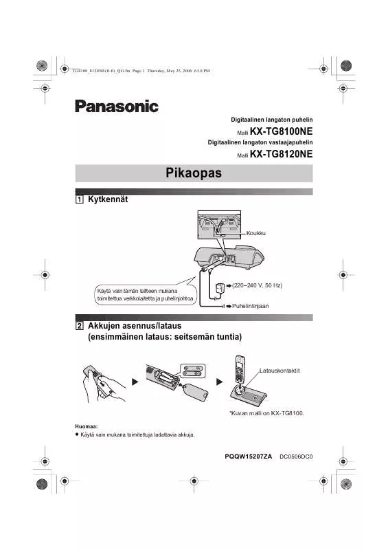 Mode d'emploi PANASONIC KX-TG8100NE
