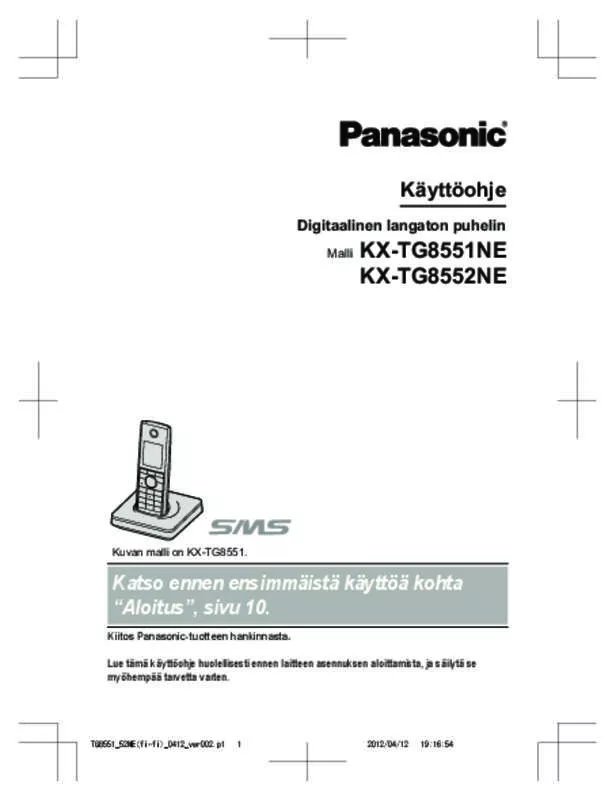 Mode d'emploi PANASONIC KX-TG8552NE