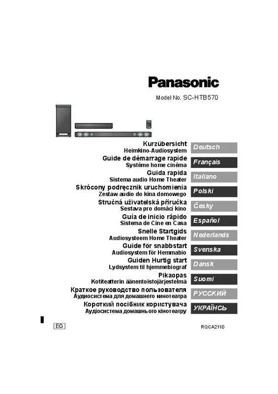 Mode d'emploi PANASONIC SC-HTB570