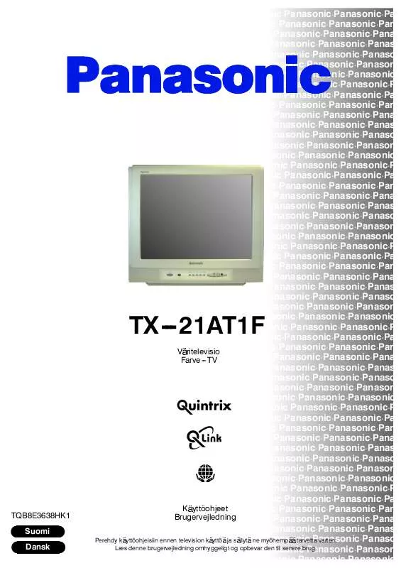 Mode d'emploi PANASONIC TX-21AT1F
