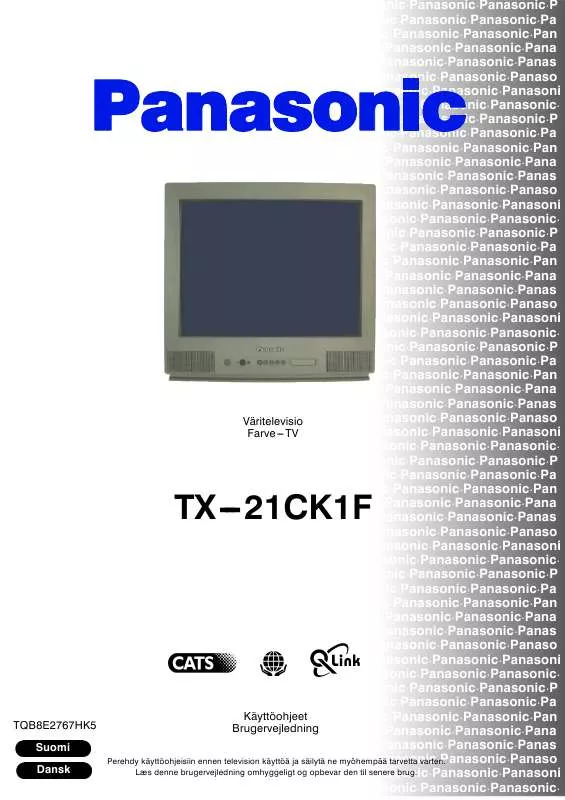 Mode d'emploi PANASONIC TX-21CK1F