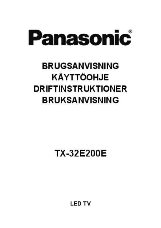 Mode d'emploi PANASONIC TX32E200E