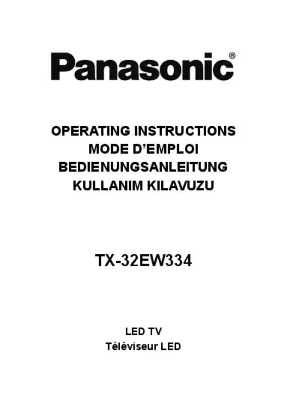 Mode d'emploi PANASONIC TX-32EW334