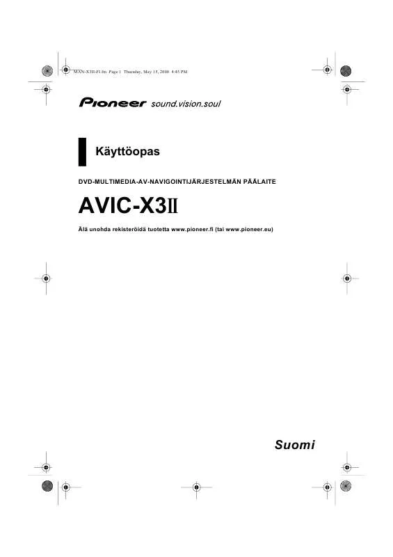 Mode d'emploi PIONEER AVICC-C-X3-2