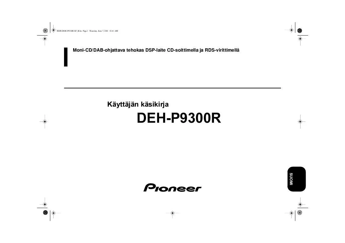 Mode d'emploi PIONEER DEH-P9300R