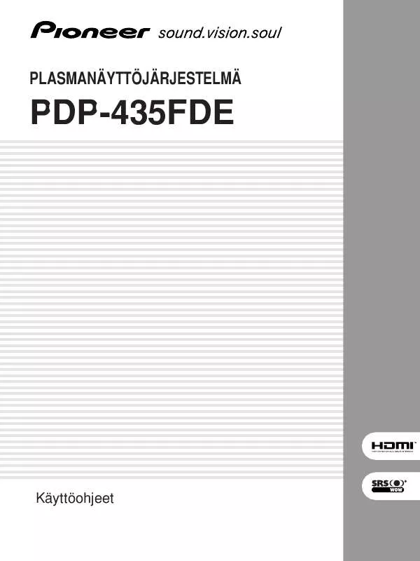 Mode d'emploi PIONEER PDP-435FDE