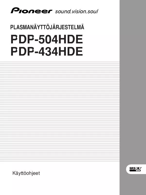Mode d'emploi PIONEER PDP-504HDE