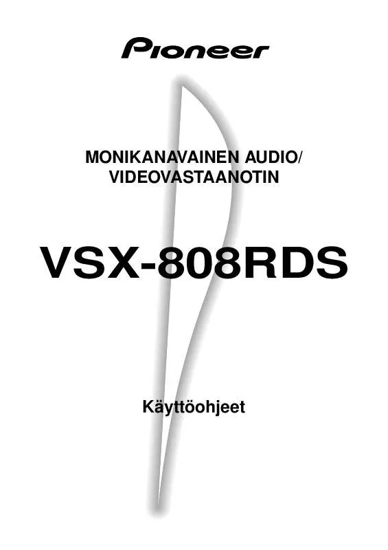 Mode d'emploi PIONEER VSX-808RDS