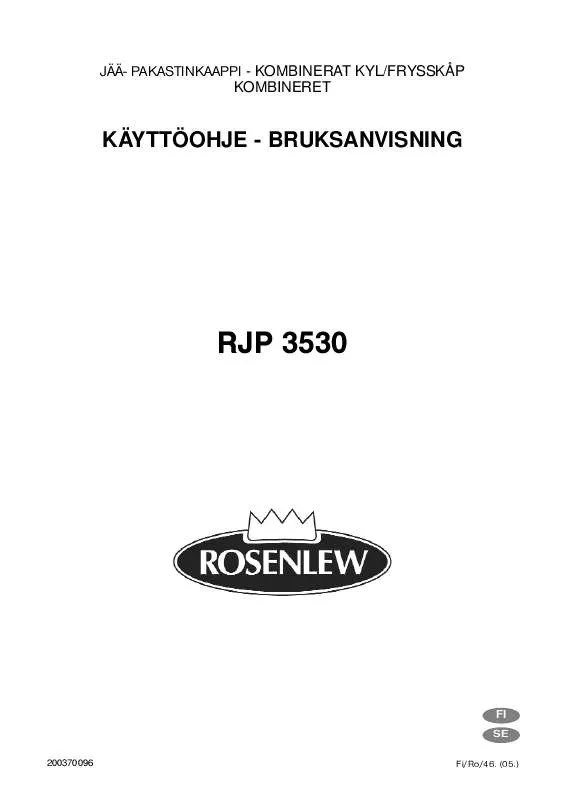 Mode d'emploi ROSENLEW RJP 3530