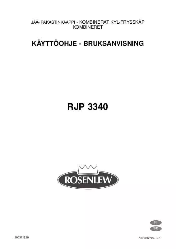 Mode d'emploi ROSENLEW RJP3340