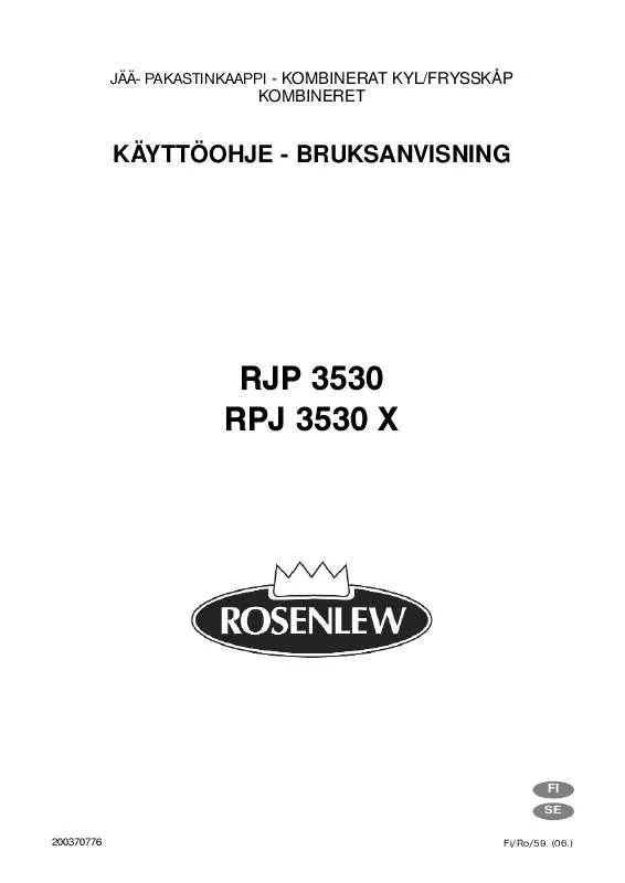 Mode d'emploi ROSENLEW RJP3530X